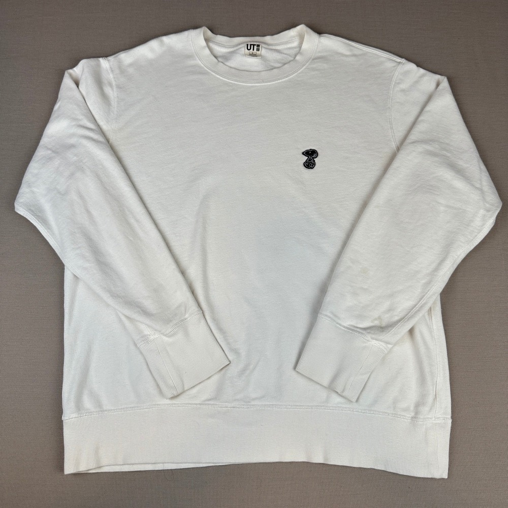 Uniqlo UT KAWS x Peanuts Snoopy Sweatshirt White Mens Large 341-407417